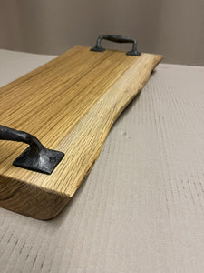 Handmade Oak Waney Edge Double Handled Serving/charcuterie Board